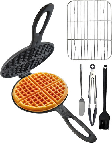 Cast iron waffle maker stove - maker,